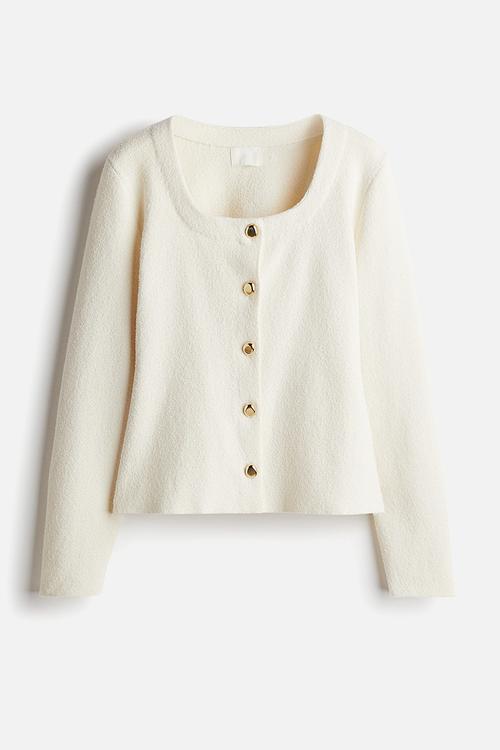 Waisted cardigan - cream
