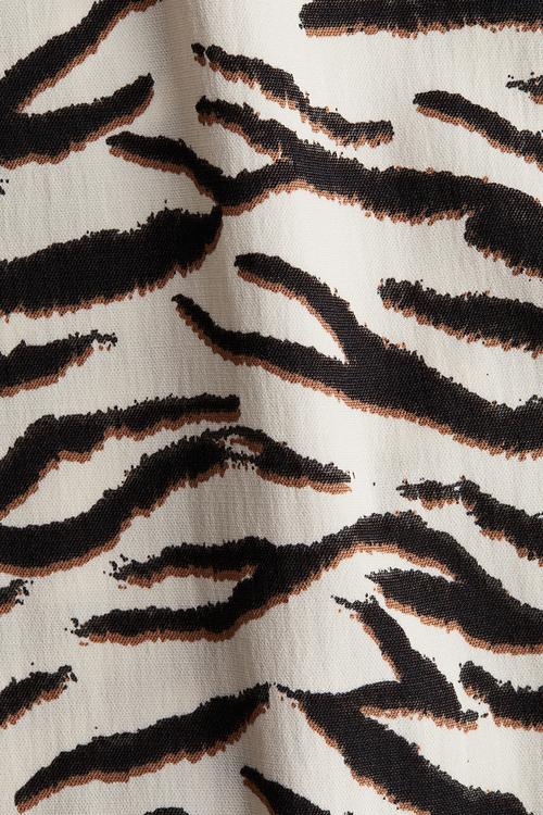 Pencil skirt - cream/zebra print