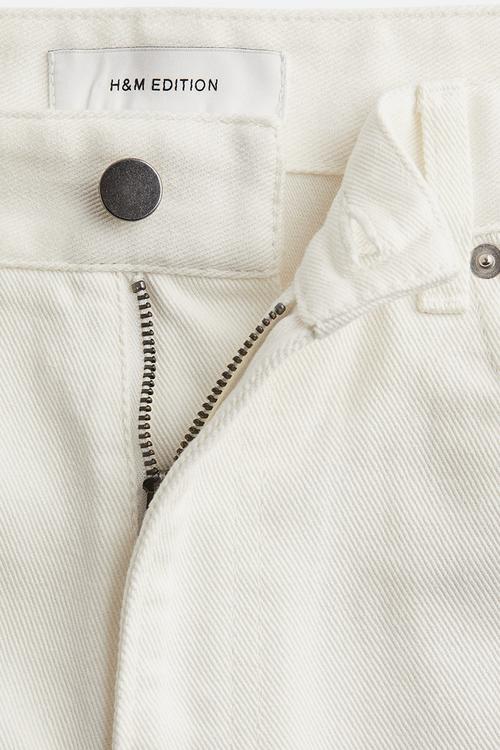 Denim bermuda shorts - white