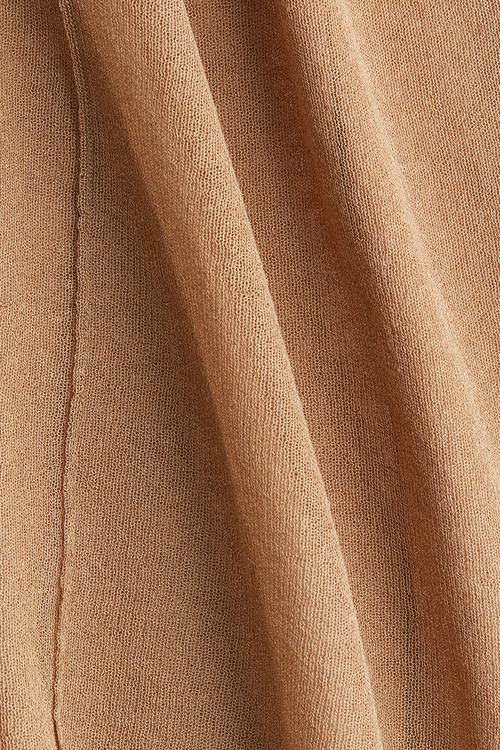 Sheer-knit vest top - beige