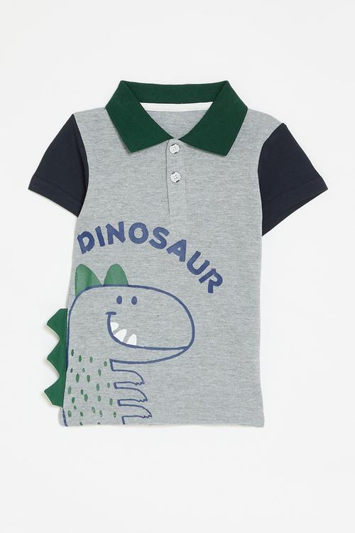 Colour block golfer tee - multi
