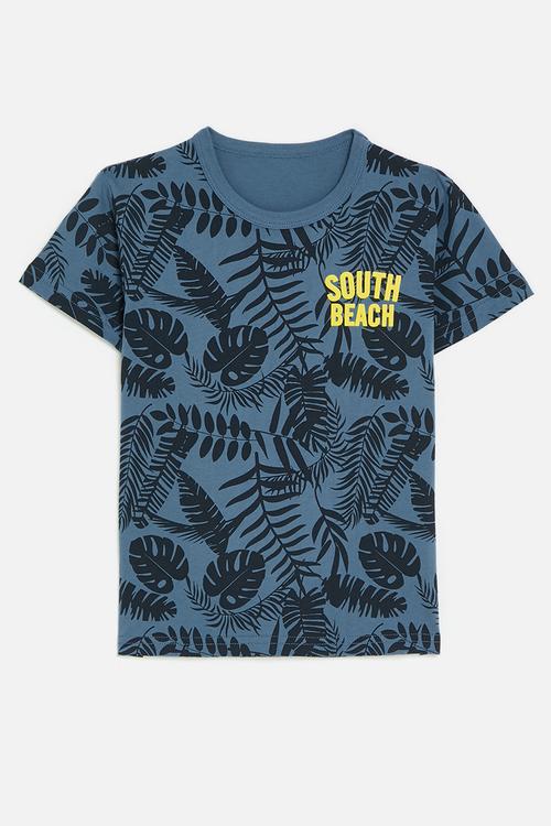 Crew neck tee - blue/print multi/south beach