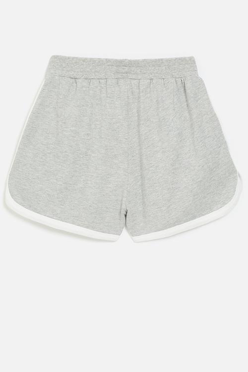 Contrast shorts - grey & white
