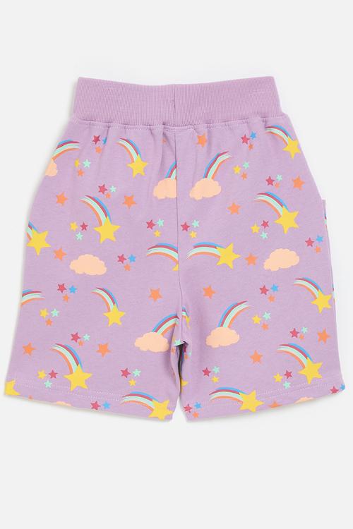 Printed shorts - purple