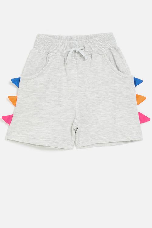Shorts with dino spike detail - grey/multi