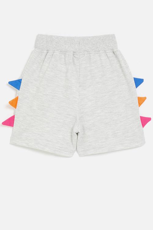 Shorts with dino spike detail - grey/multi
