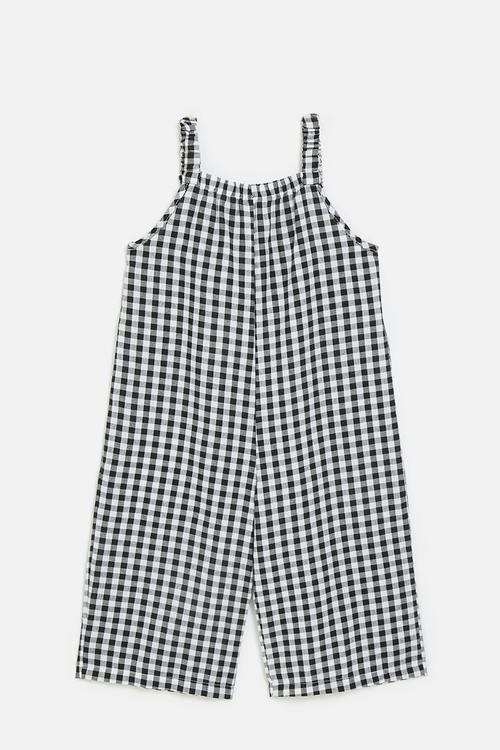 Gingham jumpsuit - black & white