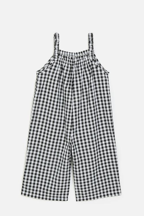 Gingham jumpsuit - black & white