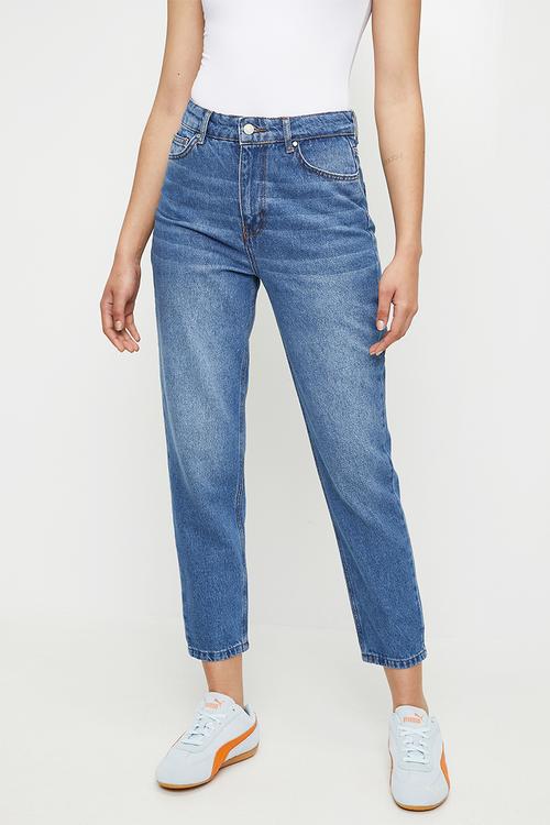 High waist mom jeans - blue