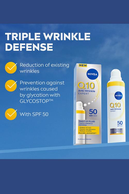 Q10 Anti-Wrinkle Expert Daily UV SPF50 Face Fluid  - 40ml