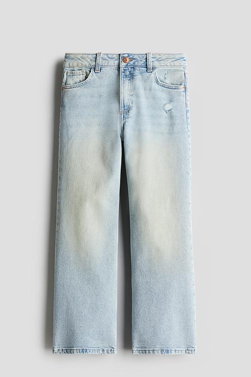 Baggy fit bootcut leg jeans - light denim blue