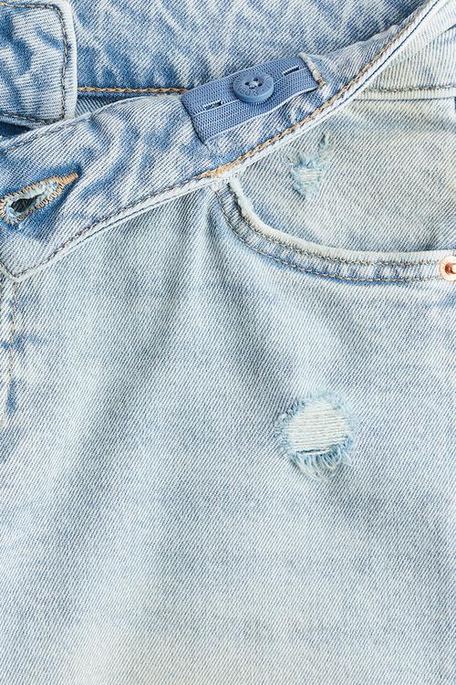 Baggy fit bootcut leg jeans - light denim blue
