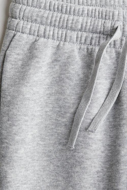 Brushed-inside joggers - grey marl