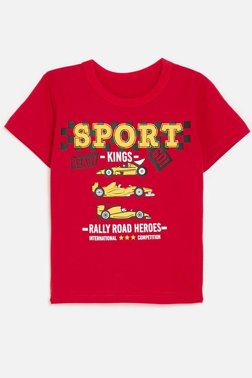 Placement print tee - flaming red/sport kings