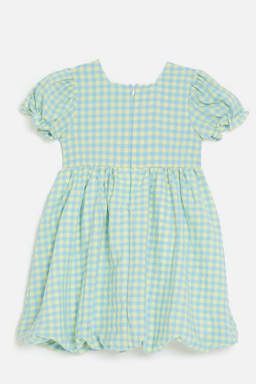 Gingham dress -sage green 1