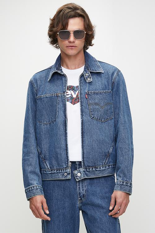 Levis twist trucker lets do the twist t - blue