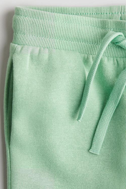 Brushed-inside joggers - light green