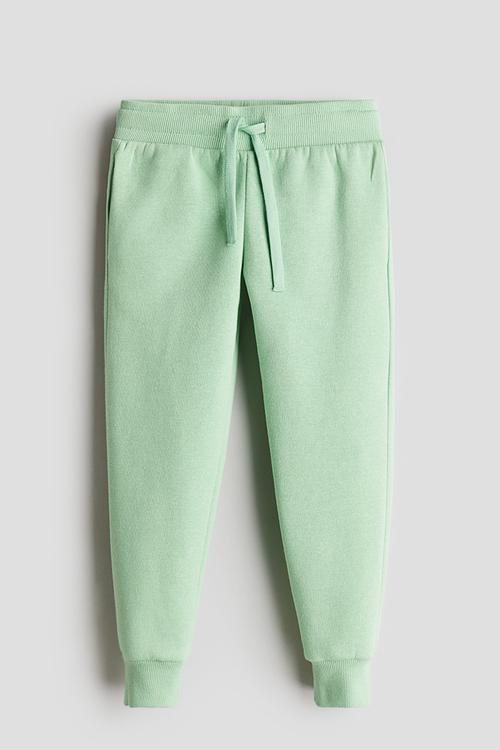 Brushed-inside joggers - light green