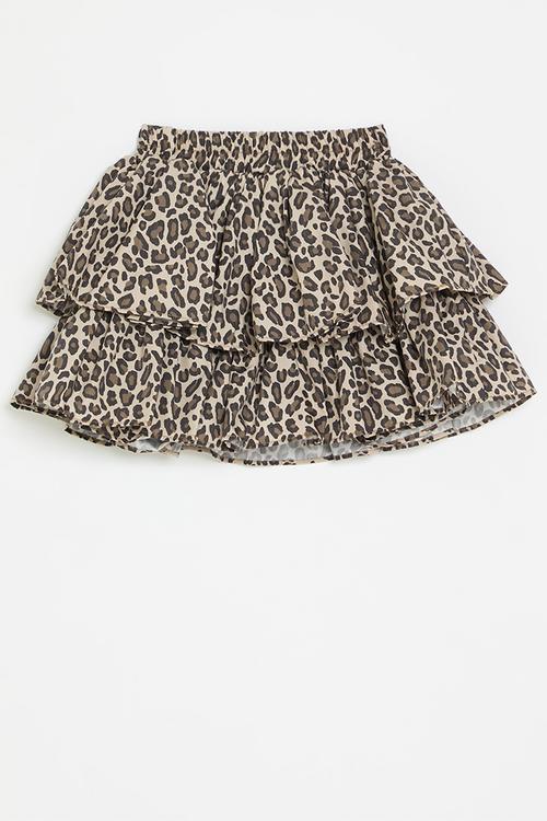 Printed tiered skirt-multi