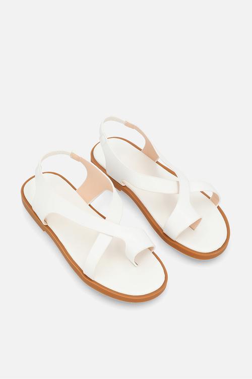 Criss cross sandals - white