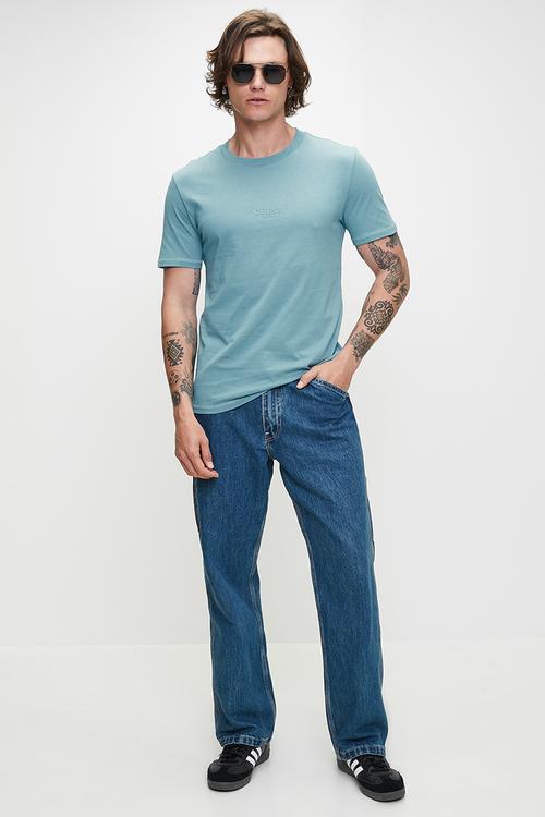 Short sleeve Bsc Guess Stack Tee - Honest Blue Multi