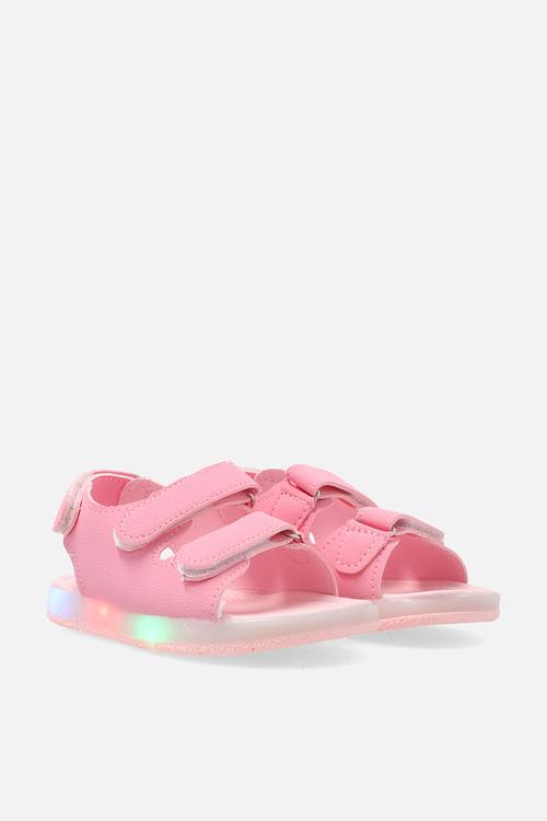 Twin strap light up sandals - pink