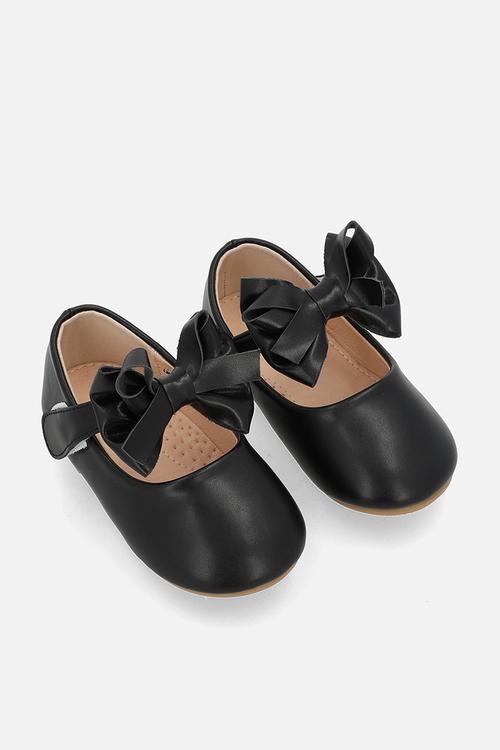 Bow décor pumps - black