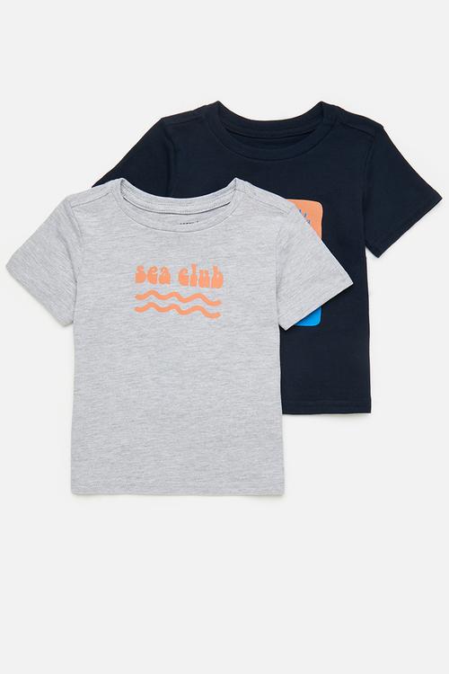 2 Pack tee - navy/grey