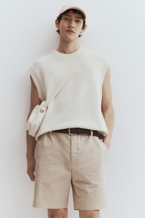 Regular fit chino shorts - light beige 