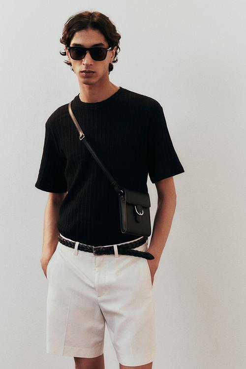 Regular fit chino shorts - white