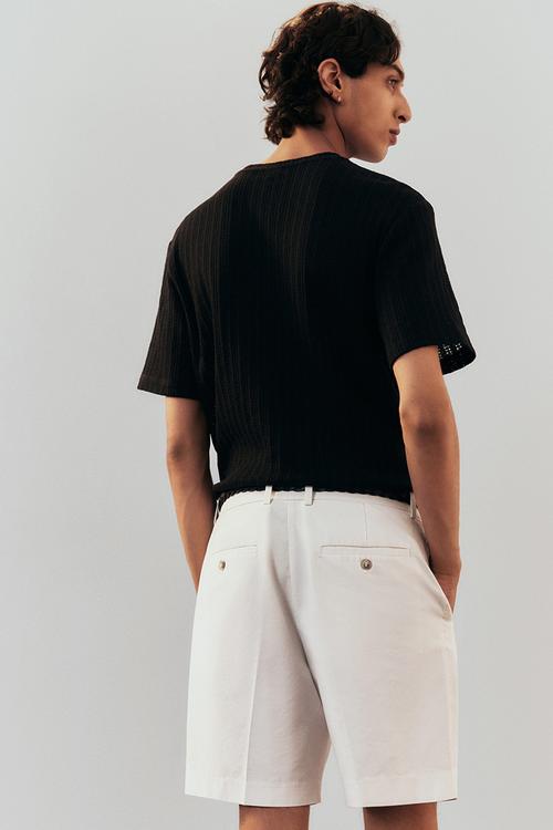 Regular fit chino shorts - white
