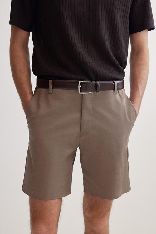 Regular fit chino shorts - dark beige