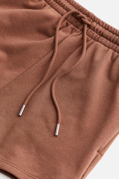 Sweatshirt shorts - brown