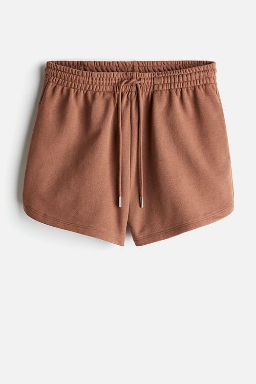 Sweatshirt shorts - brown