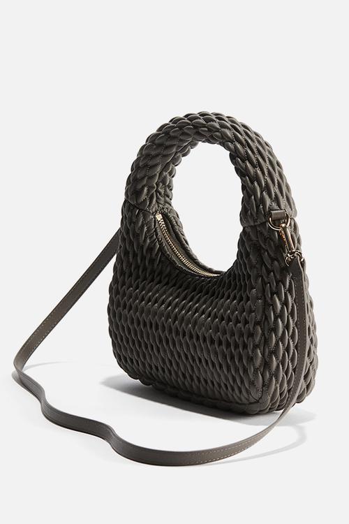 Quilted crossbody bag - greige
