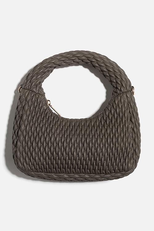 Quilted crossbody bag - greige
