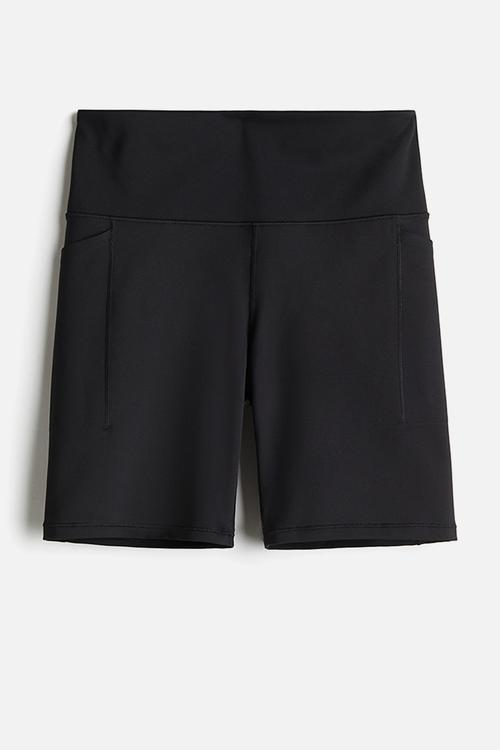 Pocket-detail sports cycling shorts with drymove™ - black