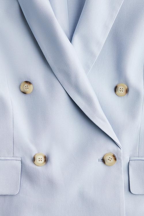 Double-breasted blazer - light blue