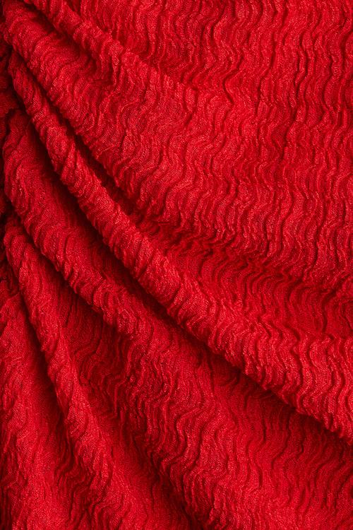Draped bodycon dress - red