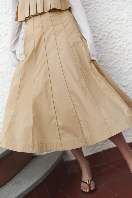 Circular skirt - beige