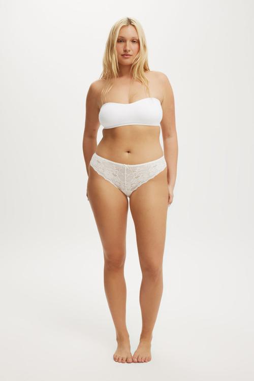Everyday All Over Lace Cheeky Brief - Cream