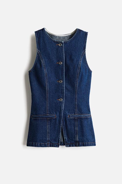 Denim waistcoat - denim blue
