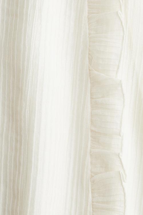 Frill-detail dress - white