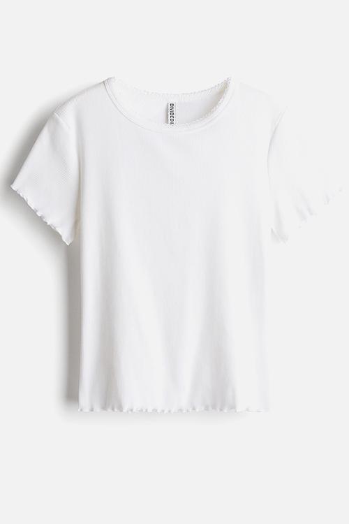 Overlock-detail t-shirt - white