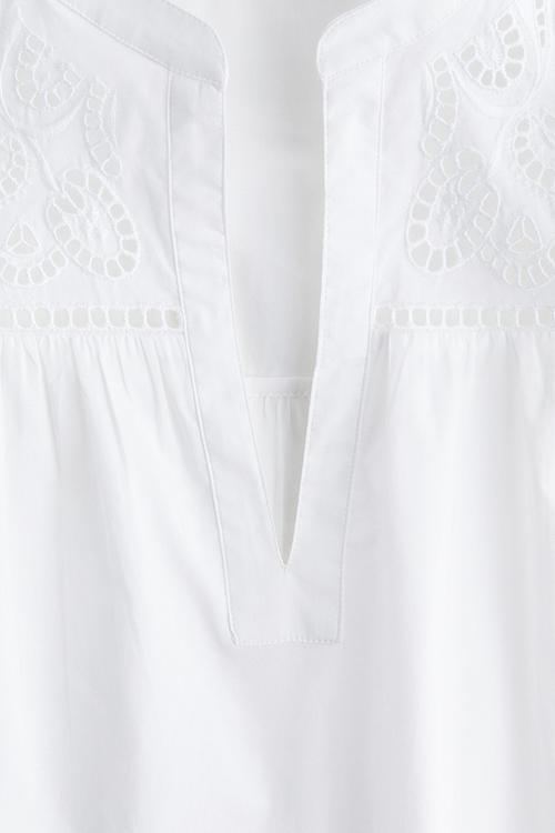 Broderie anglaise blouse - white