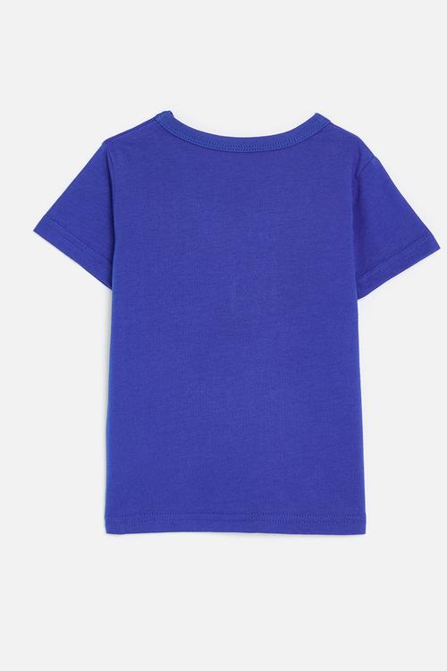Printed tee - royal blue