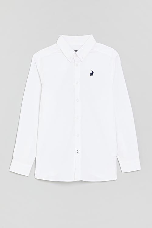 Core boys nicholas long sleeve shirt - white