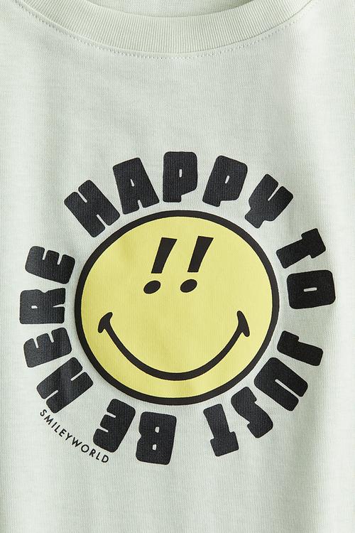 Printed t-shirt - light green smileyworld®