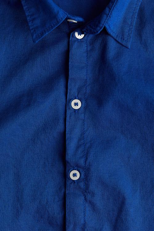 Printed short-sleeved shirt - blue