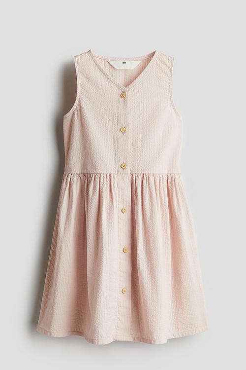 Cotton dress - light peach pink